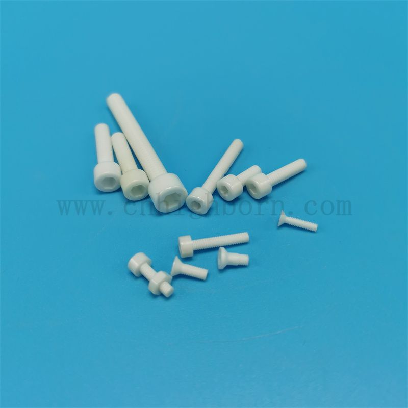 Personnalisé 95% 99% Vis en céramique d'alumine AL2O3 avec écrous