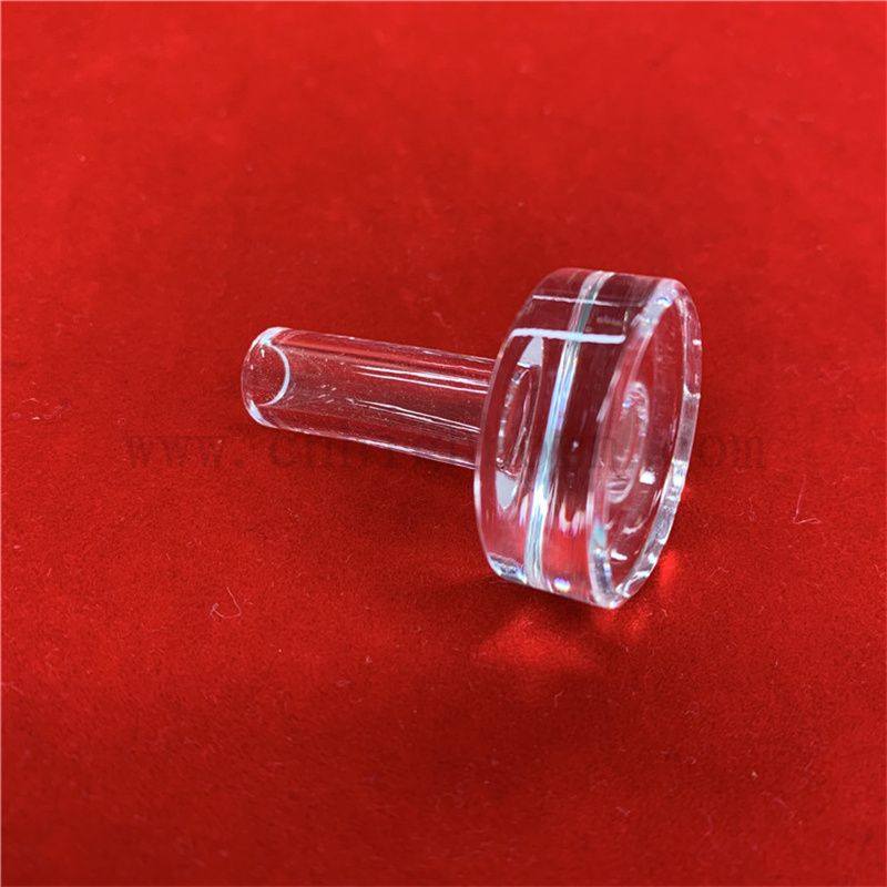 Tapé de forme T Publié à haute pureté Fonction Fonction de silice Tourbe à chaleur Clean en verre Pipes en verre