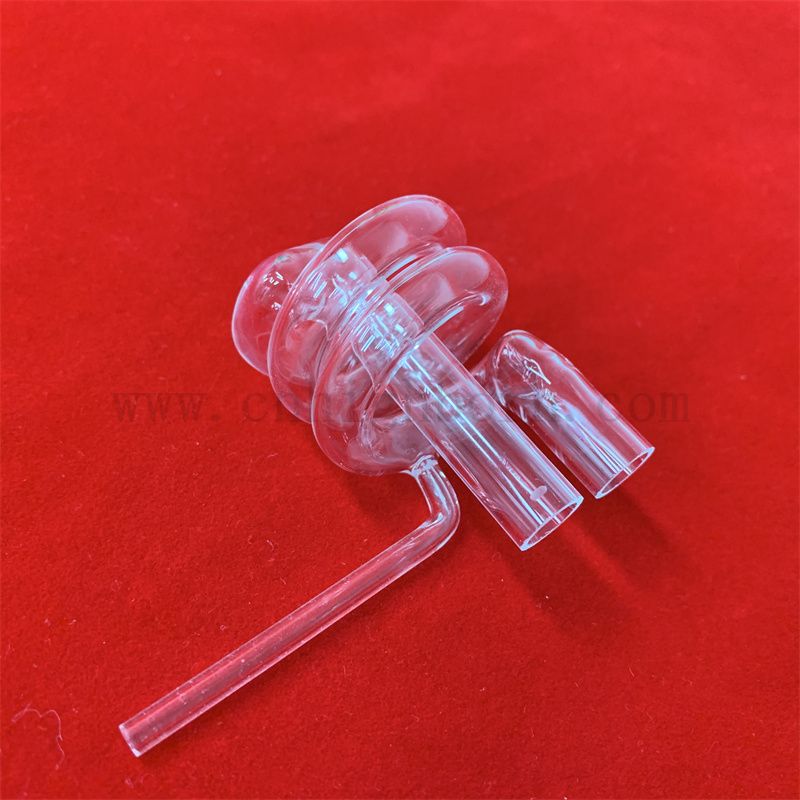 Résistance à la chaleur personnalisée en quartz en verre fusionné tube de bobine en verre de silice