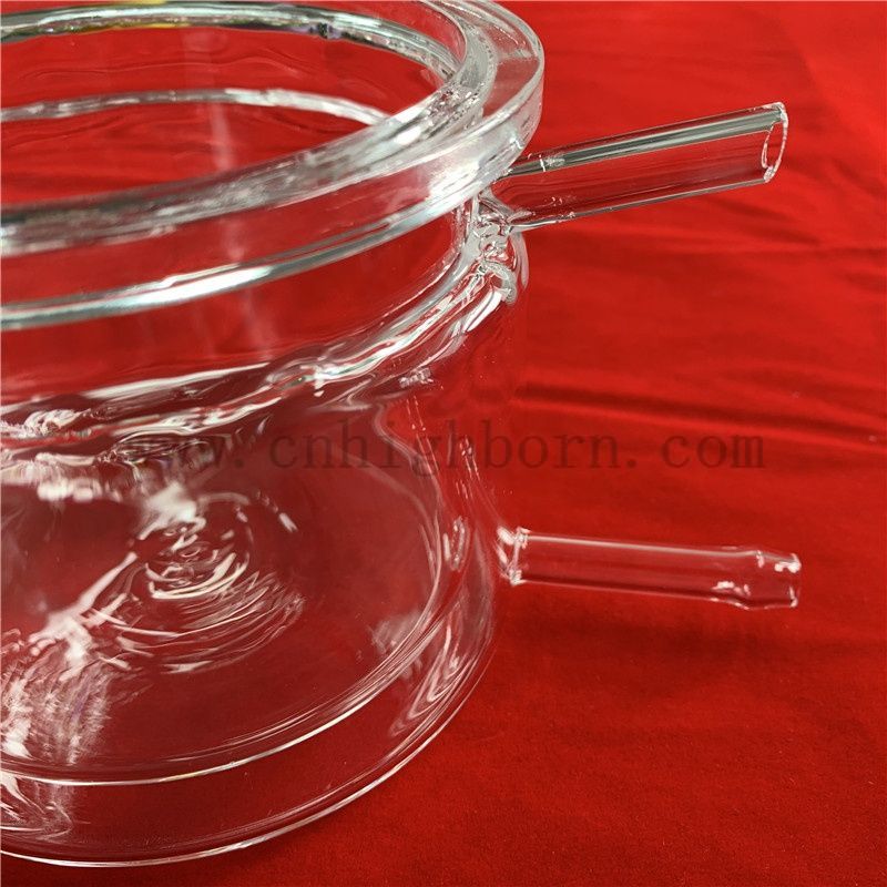 r&eacute;acteur en verre de silice transparente