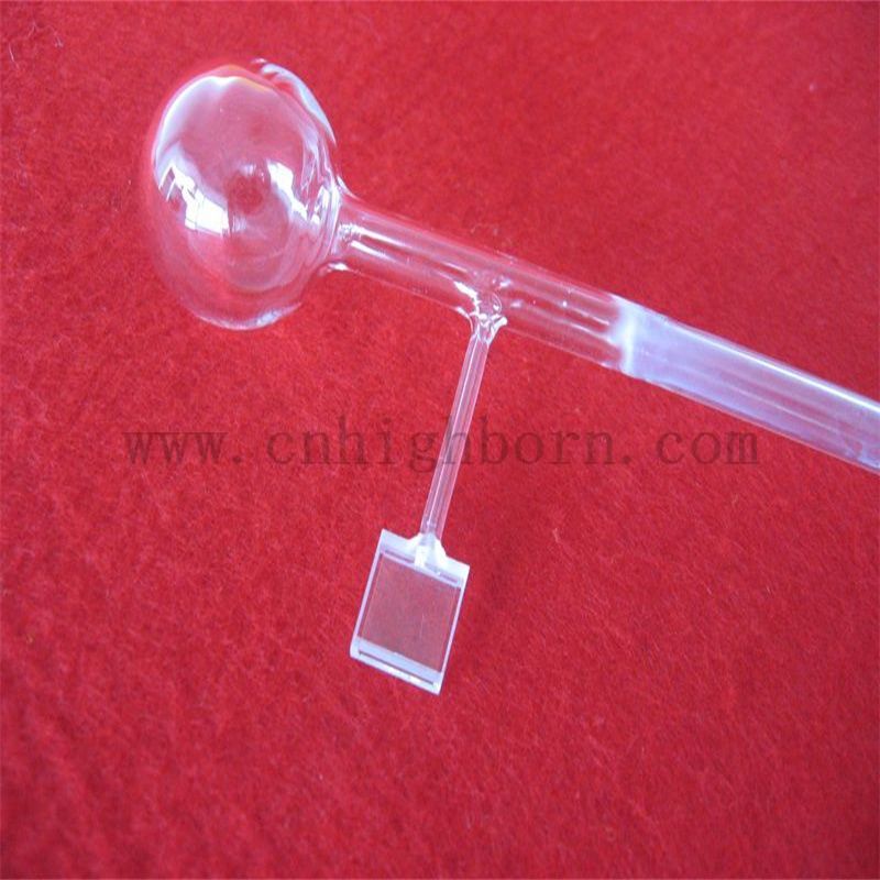 Couche de quartz de laboratoire 2 côtés Cuvette en verre transparent pour le spectrophotomètre