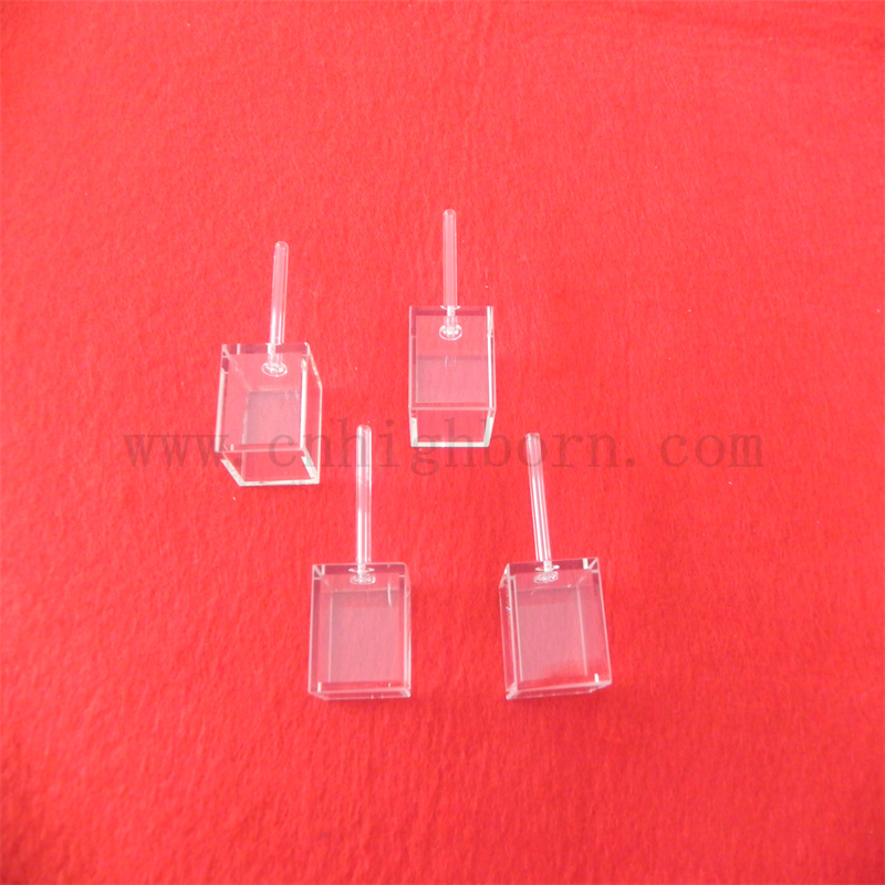 Laboratory Cumbic Cells courte longueur de trajectoire avec tube de remplissage Verre Couvettes cubes pour l'industrie chimique