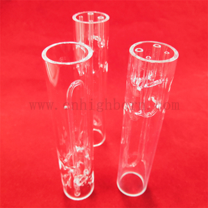 Tube en verre de quartz clair résistant à la chaleur adapté aux besoins du client, tuyau de manchon en verre de silice transparent poli