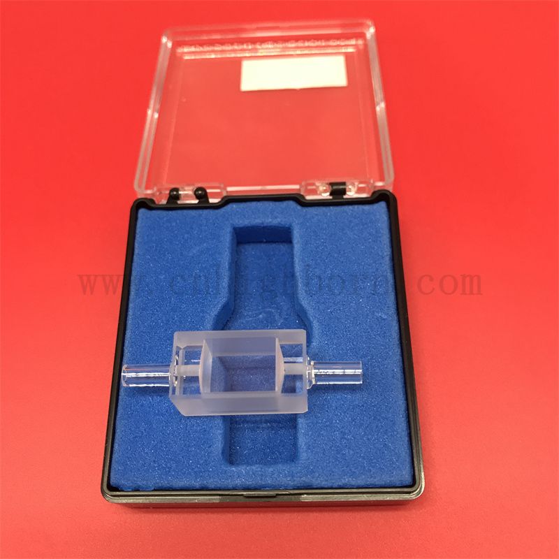 Laboratoire UV UV Bonne stabilité thermique Spectrophotomètre à cvette en quartz Cellule en verre optique