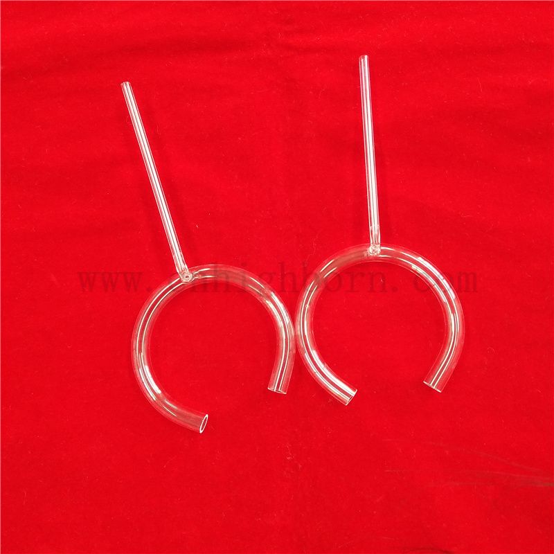 C Forme transparente Transparente Poube en verre de silice personnalisée