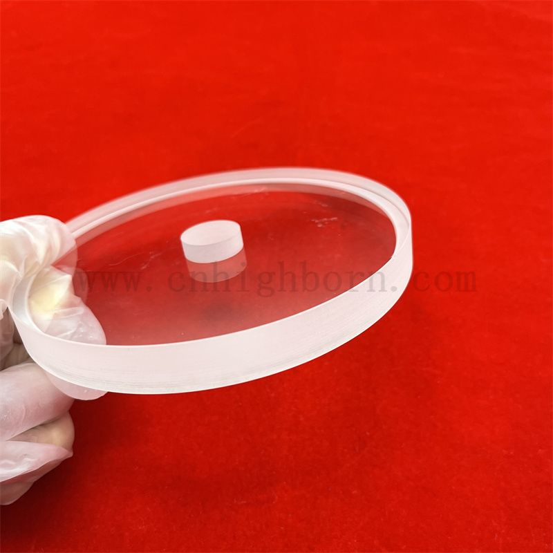 Température profonde Profondage de la plaque de verre à quartz épais à haute température avec trou