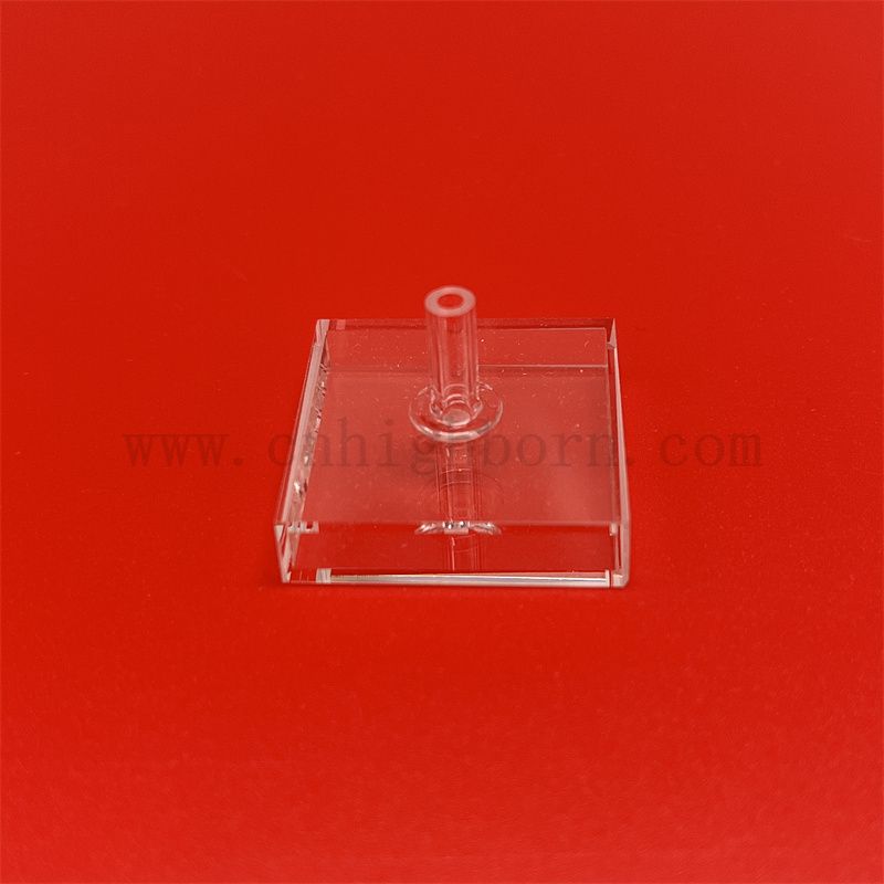 Instrument optique à haute température Spectrophotomètre cube Cuvette en verre de quartz