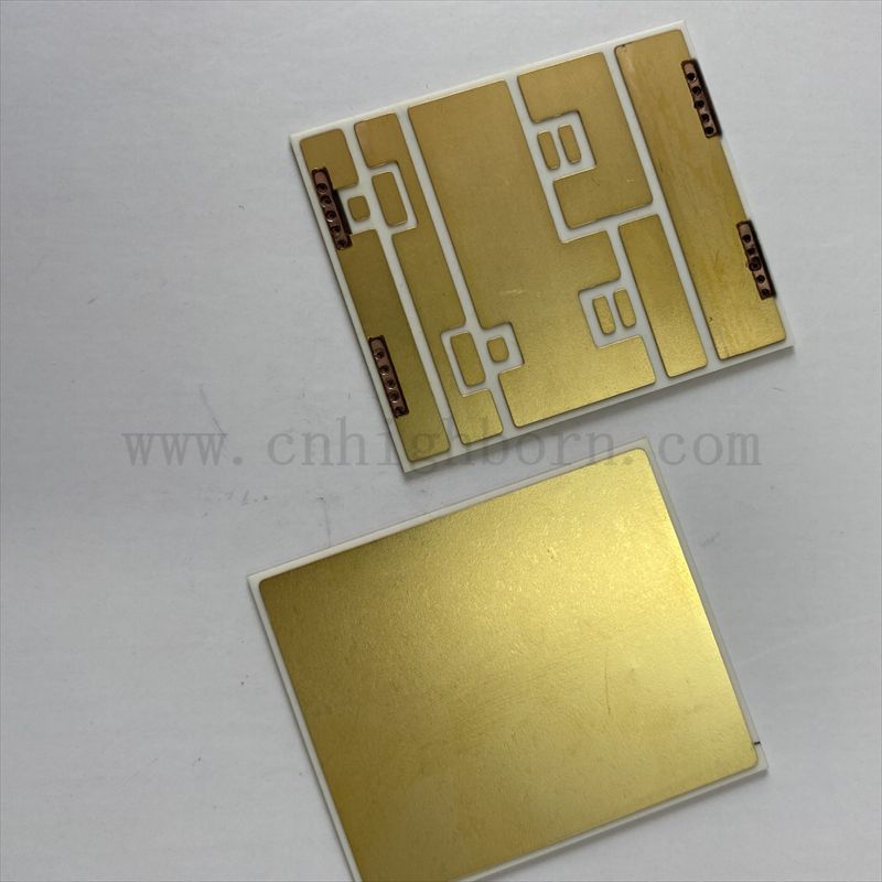 Copper AU Copper AU personnalisé Métallisé Céramique DBC DPC 96% Substrat en céramique Alumine ALN