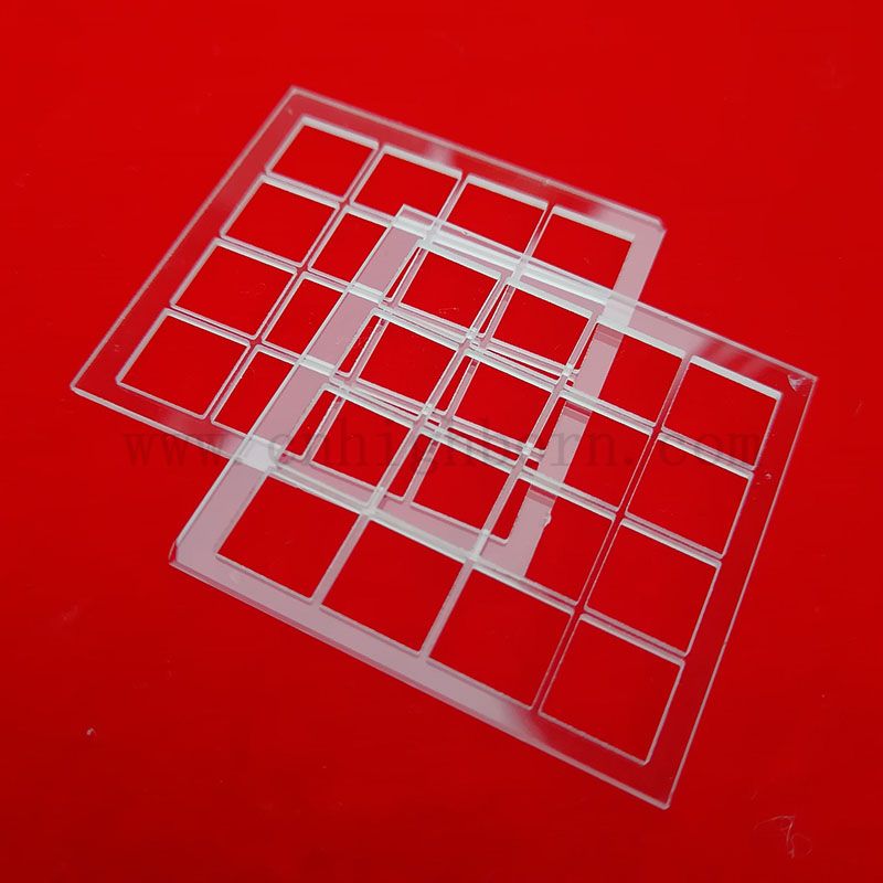 Haute perméabilité à fentes à fente transparente Optical Fused Silica Quartz Glass Plate