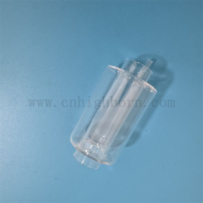 Tube en verre transparent à double couche personnalisée à la chaleur et à la corrosion