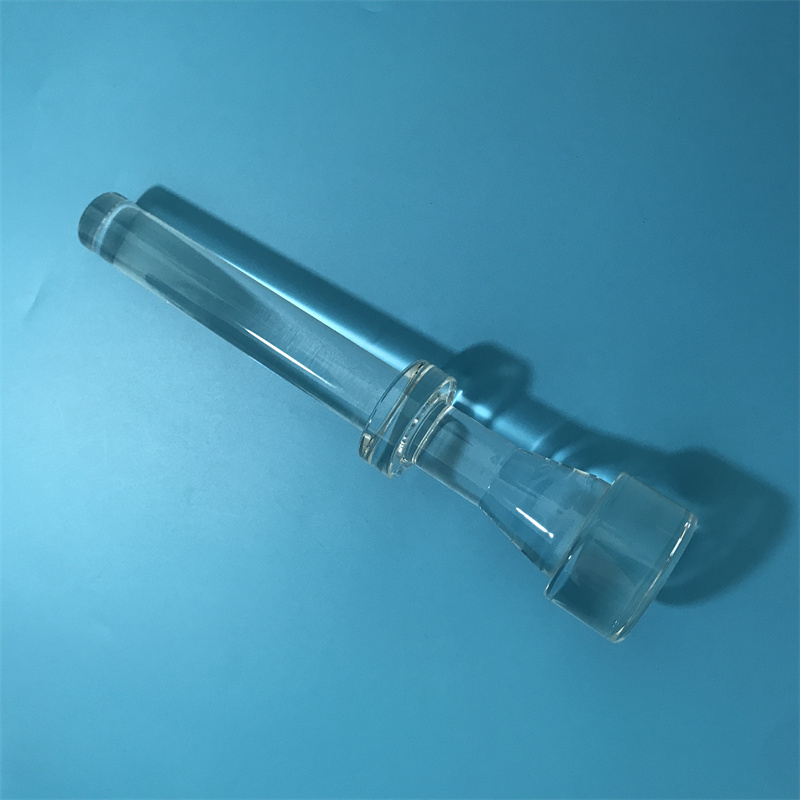 Tie à quartz en verre de silice personnalisée transparente. 