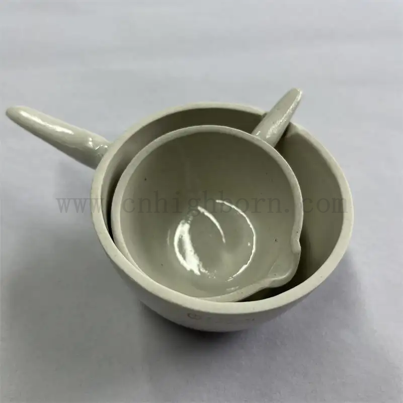 Porcelaine de laboratoire Plat volatile Plat d'évaporation en céramique avec bec