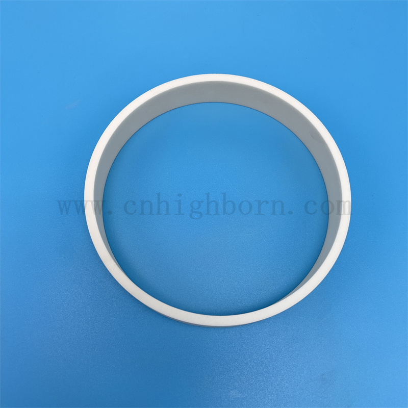 Bague d'alumine d'isolation personnalisée de grand diamètre AL2O3 Boucle en céramique