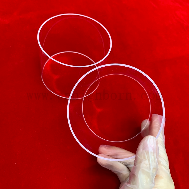 Bride de soudage en verre de quartz à haute pureté à haute pureté pour le réacteur en quartz