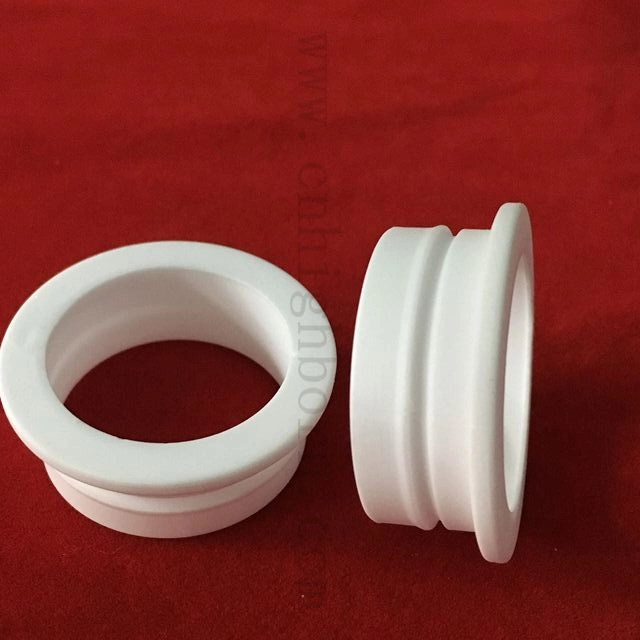 Résistance à l'usure de la bague d'alumine personnalisée Sleeve en céramique AL2O3