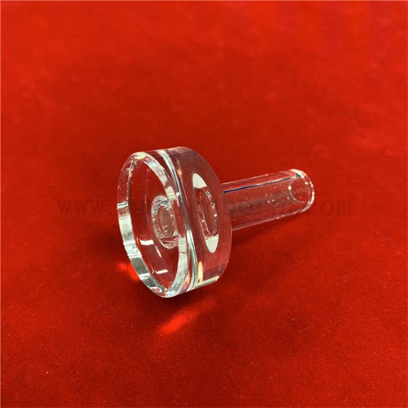 Tapé de forme T Publié à haute pureté Fonction Fonction de silice Tourbe à chaleur Clean en verre Pipes en verre