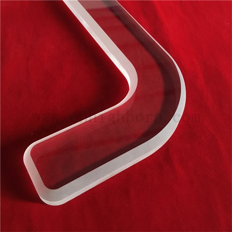 Plaque de verre de quartz transparent de forme spéciale personnalisée surface transparente