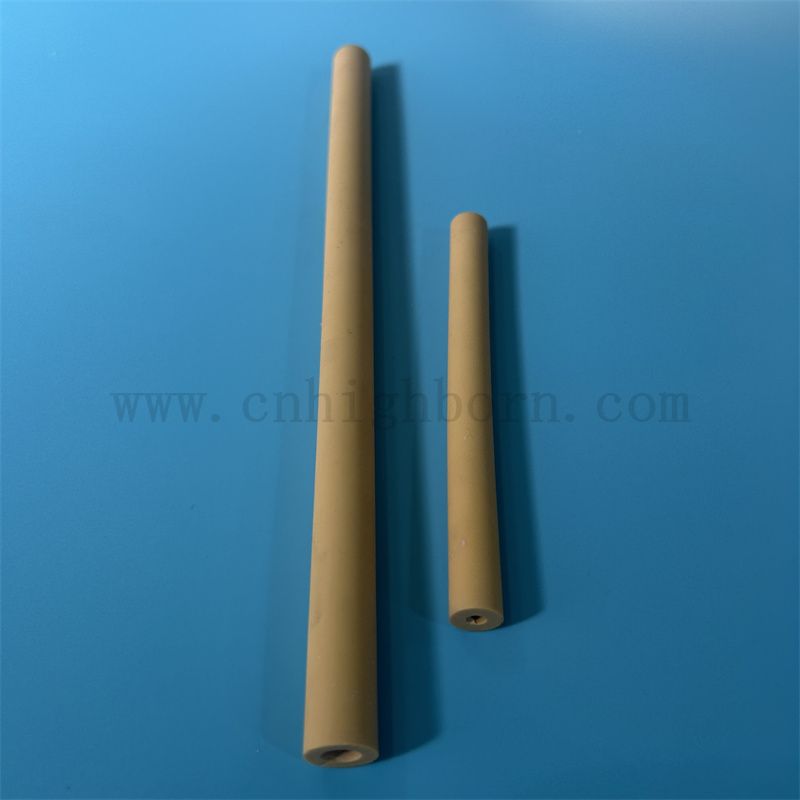Tuyau en céramique de zircone jaune de tube ZrO2 amélioré au magnésium durable