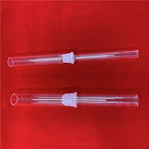 Connecteur de meulage de tube commun en verre de quartz adapté aux besoins du client par résistance thermique