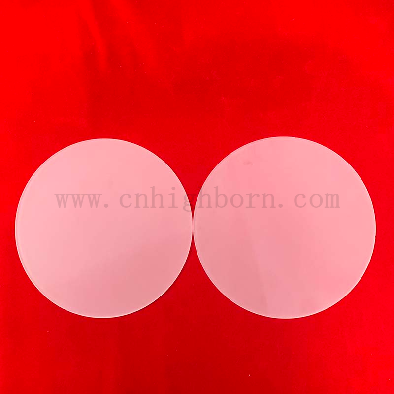 Plaque de verre à quartz givrée de silice fondu