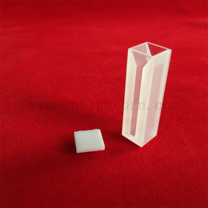 Consommables en laboratoire Standard Q254 Quartz Glass Cuvette Micro Cellule avec murs et couvercle givrés