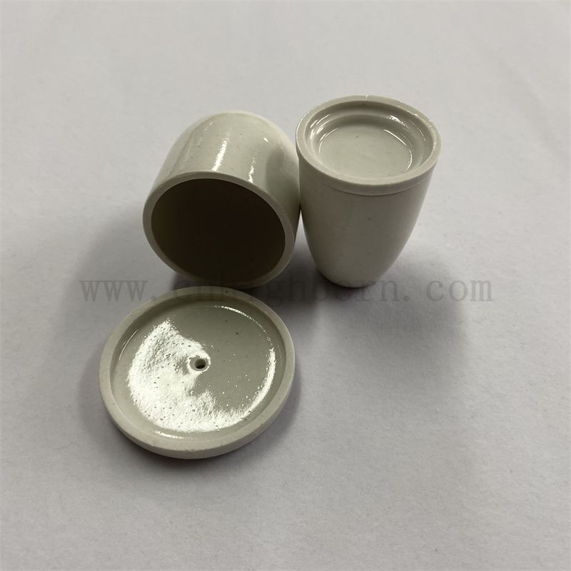 Index glazed de laboratoire Crictible en porcelaine pour analyse chimique Pot en céramique avec couvercle