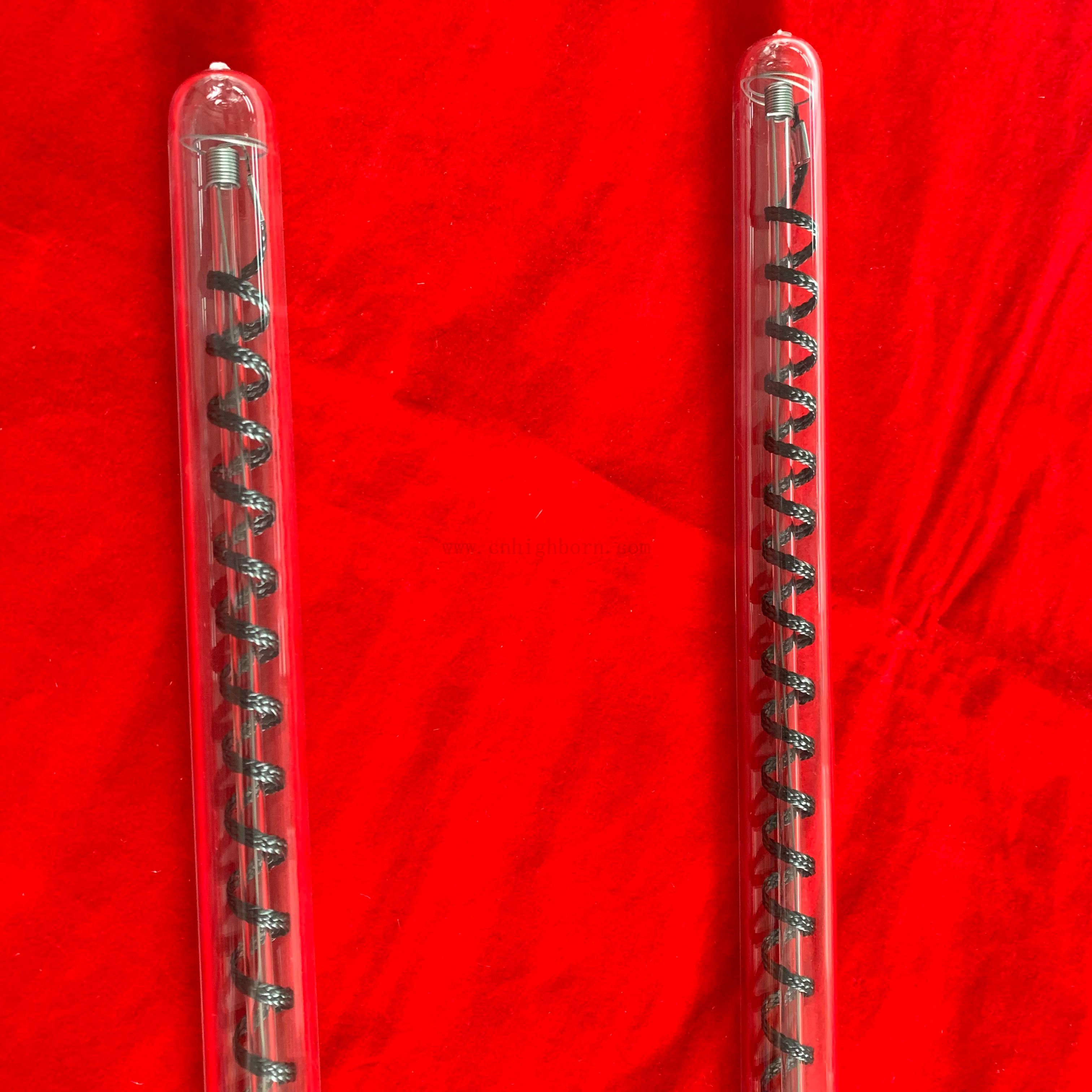 Alimentation en usine Tube en verre de quartz de chauffage à haute température avec bande de chauffage