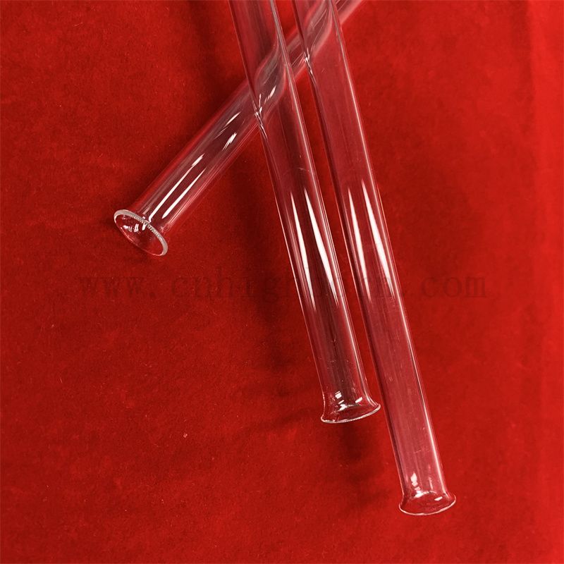 Taille personnalisée et façonner le tube en verre de quartz de silice fusionnée résistante à la chaleur 