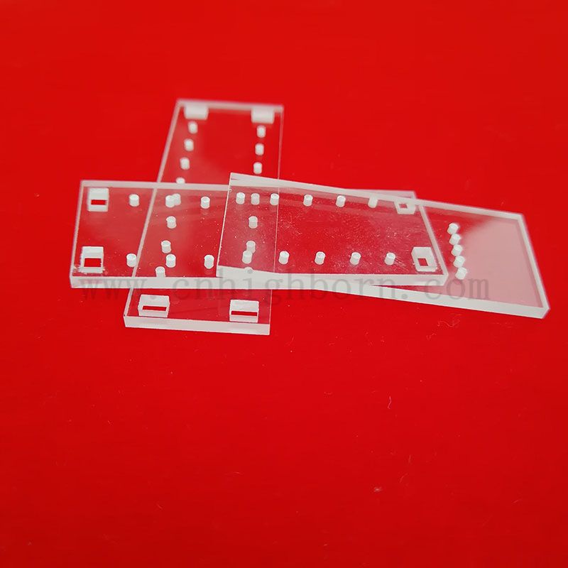 UV Optical Fused Silica Quartz en verre de verre avec trou