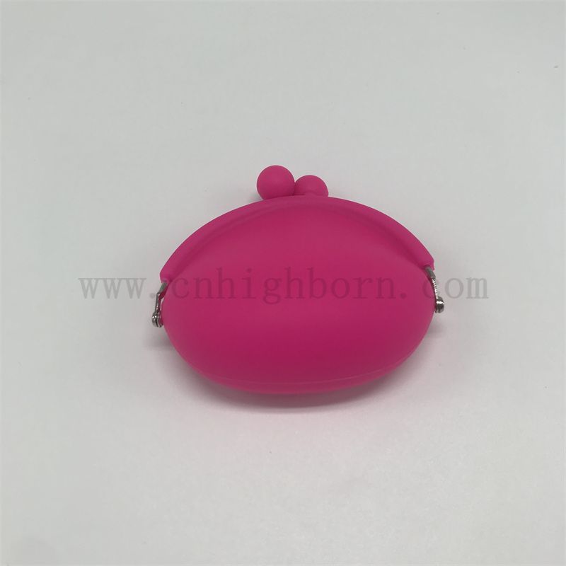  Mini Sac de cosmétique en silicone rouge rond unique unique Small Soft Coin Purse