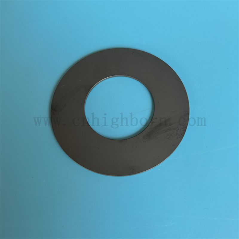 Isolant en carbure de silicium noir usure résistante en céramique de grand diamètre de grand diamètre 