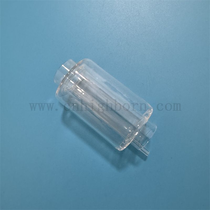 Tube en verre transparent à double couche personnalisée à la chaleur et à la corrosion