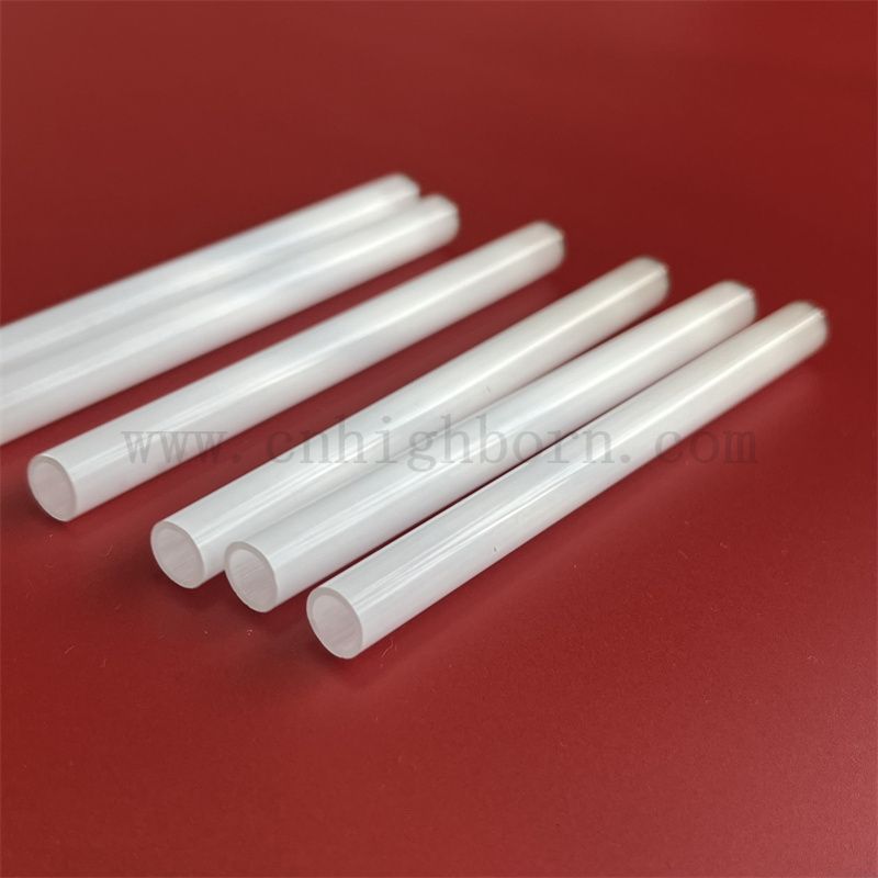 Taille personnalisée Milky Quartz tube en verre fusionné Pipe de quartz opaque