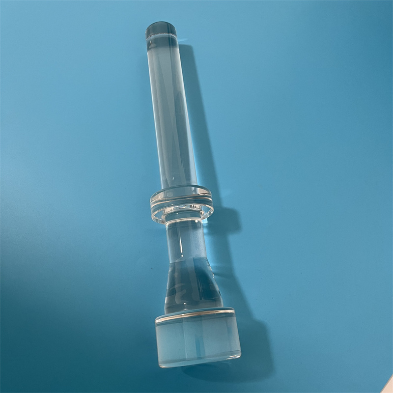 Tie à quartz en verre de silice personnalisée transparente. 