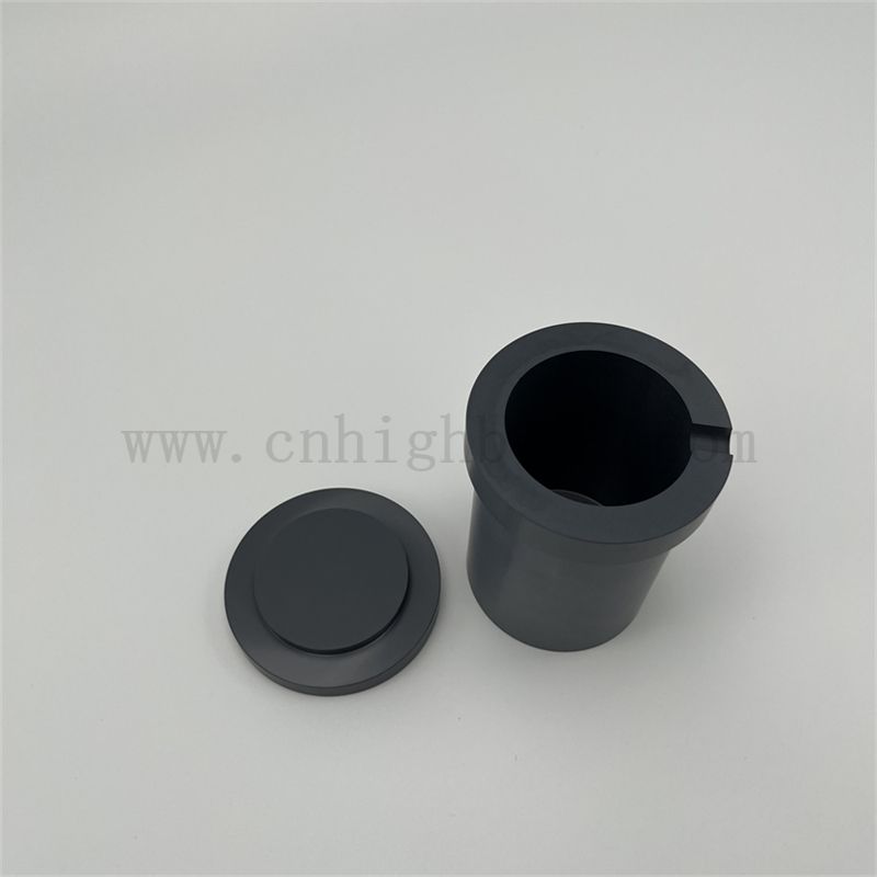 Nitrure de silicium personnalisé SI3N4 Céramique Mélatage cricible avec couvercle