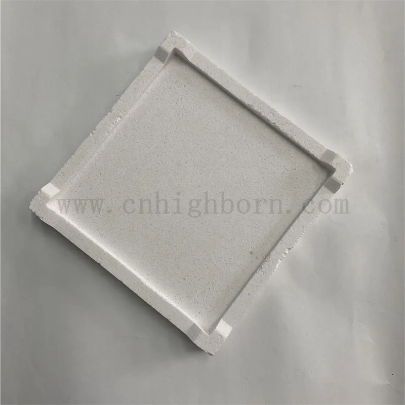 Assiette en céramique setter en alumine haute alumine personnalisée pour four