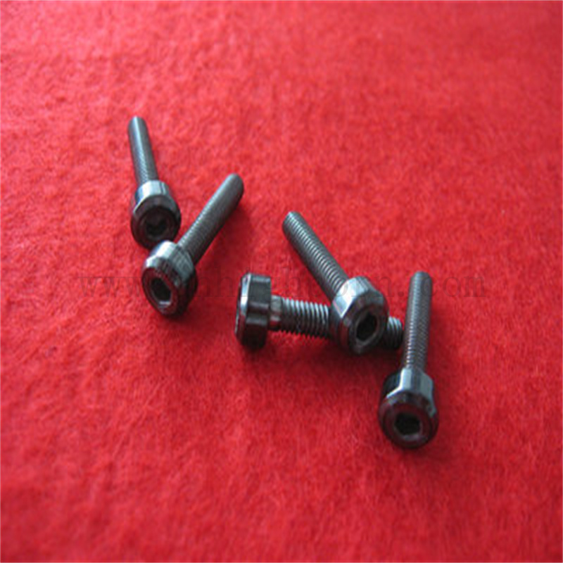 Black ZRO2 Boulon de zircone résistant aux vis d'usolation en céramique