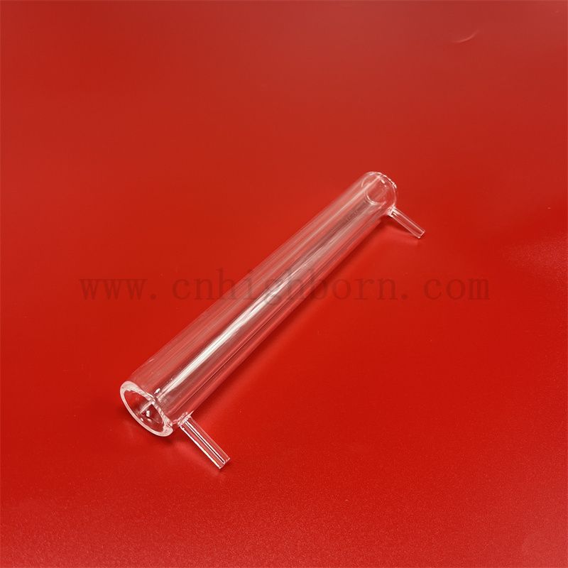 Résistance à la chaleur personnalisée Clear à deux couches tube en verre de silice fusionnée