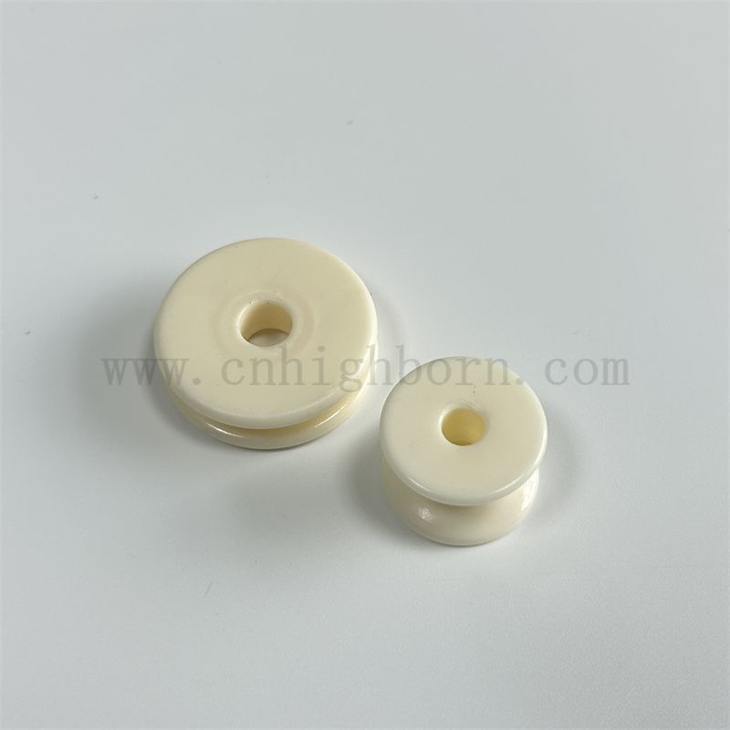Alumine résistant à l'usure Textile Céramique Eyelet AL2O3 Céramique Fil Fil Guide de filetage Rouleau Spinning Machinery