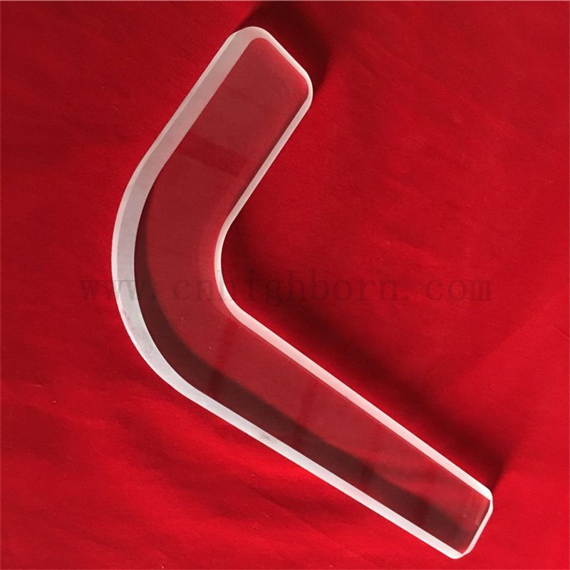 Plaque de verre de quartz transparent de forme spéciale personnalisée surface transparente