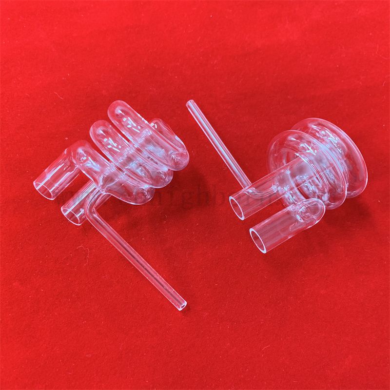 Résistance à la chaleur personnalisée en quartz en verre fusionné tube de bobine en verre de silice