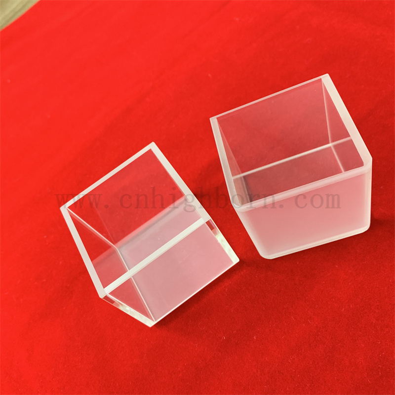 Marchandises de verre de laboratoire Clear Quartz Flow Cell UV Spectrophotomètre visible Cuvette en verre Lovibond Quartz Lovibond