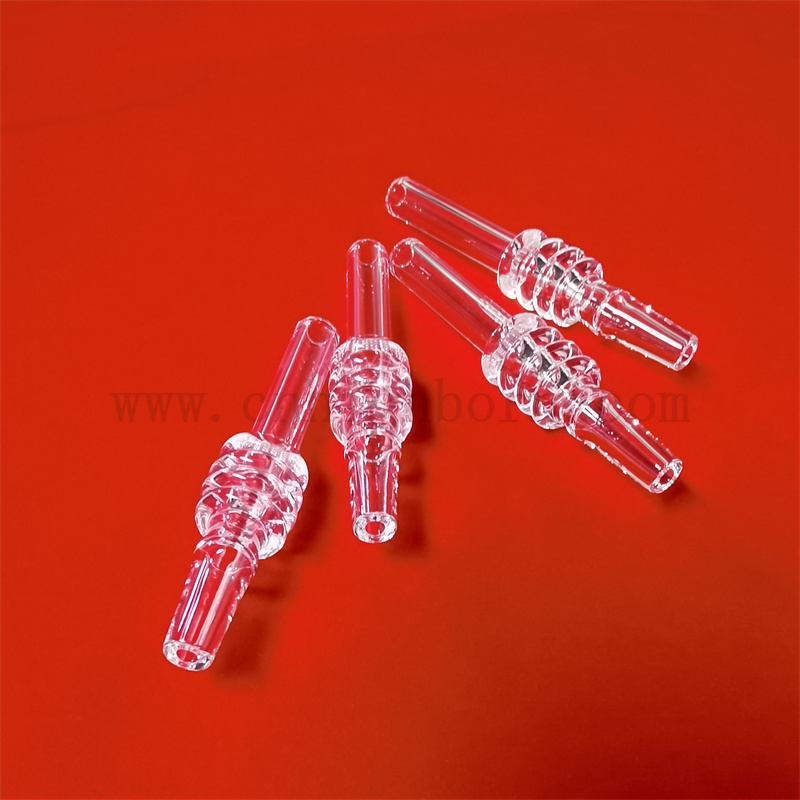 Résistance à la chaleur Clean de verre de silice fusionné tube de quartz personnalisé tube de forme spéciale