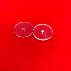 Plat de quartz poli utilisé par verre de vue circulaire clair mince de 0,1 mm 
