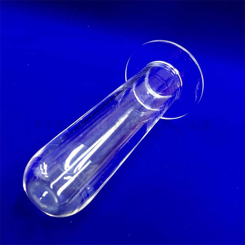 Tube de bride de quartz transparent personnalisé