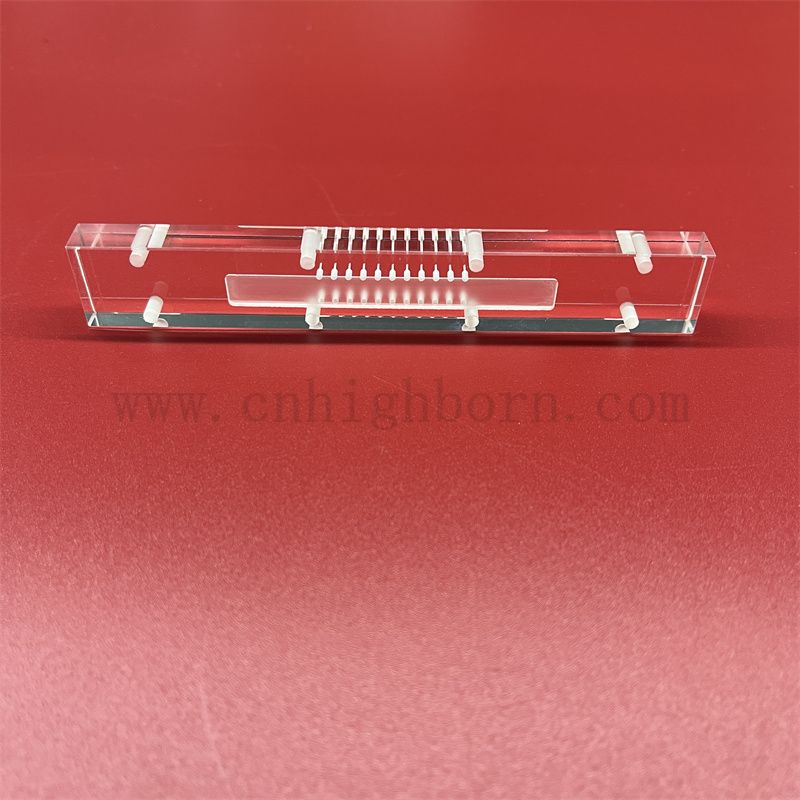 Résistance à haute température Deep Process Laboratory Clear Quartz Instrument pour les études de verre expérimentales