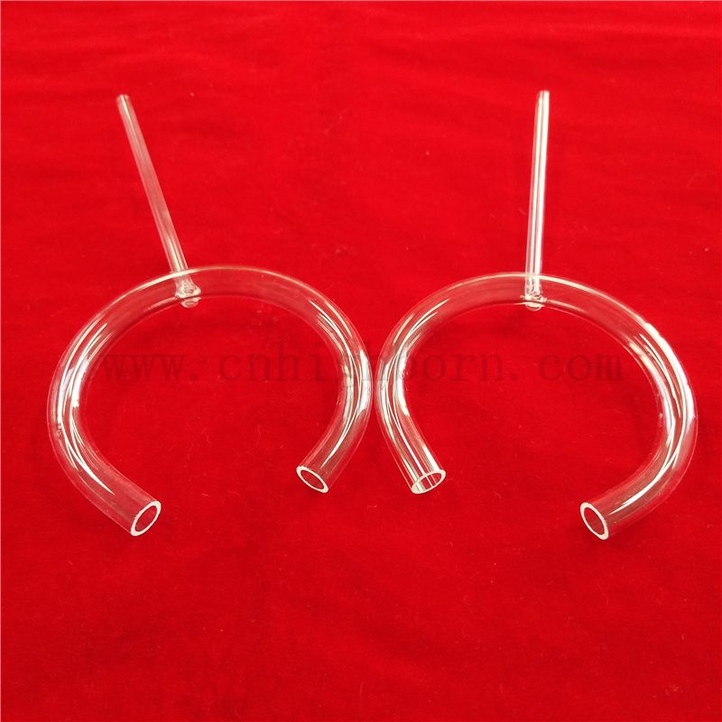 C Forme transparente Transparente Poube en verre de silice personnalisée