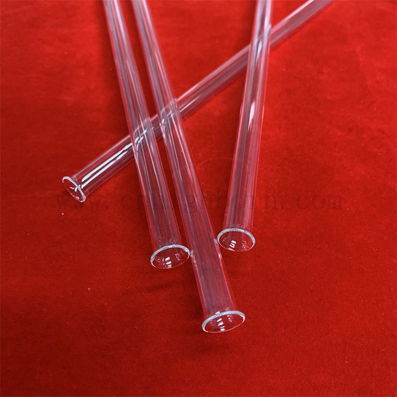 Taille personnalisée et façonner le tube en verre de quartz de silice fusionnée résistante à la chaleur 