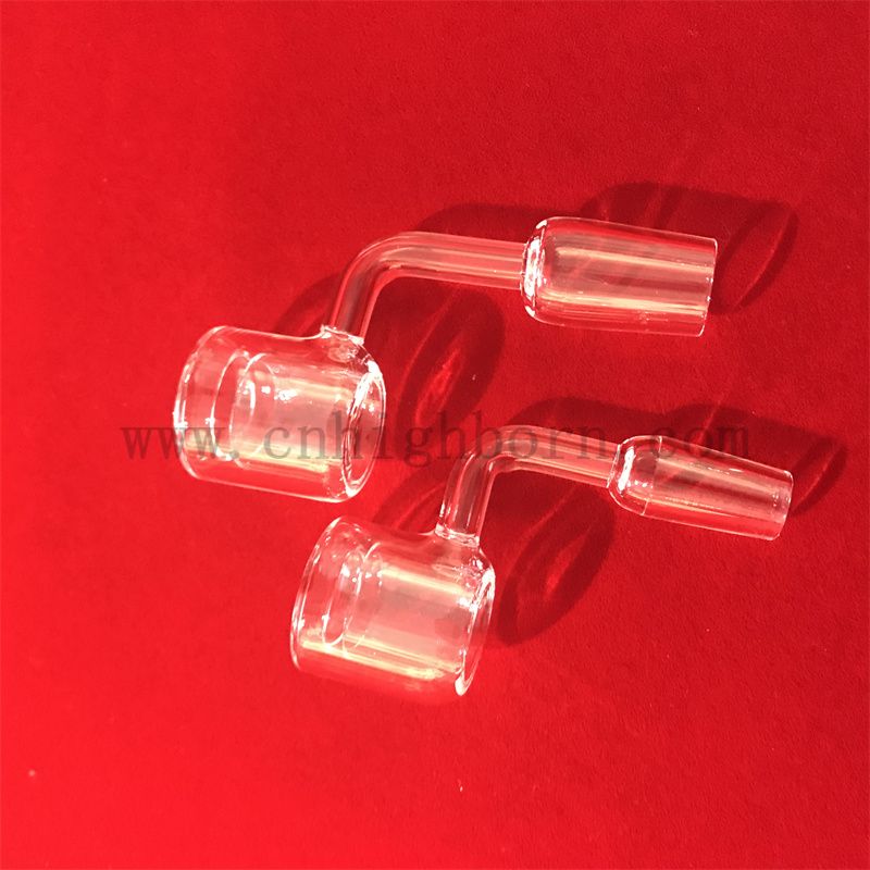 Banger de quartz transparent en forme plate résistante à la chaleur avec joint mâle