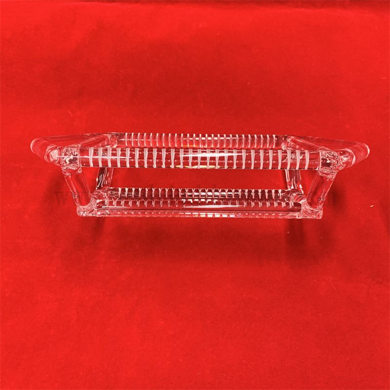  Recherche de laboratoire Clear Quartz Instrument transparent Rack Square Cylindre Cylindre Semi-conducteur Insert à fentes à fentes Porte-chaussée en verre